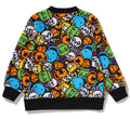 A BATHING APE BAPE KIDS MILO ALL FRIENDS CREWNECK SWEAT SHIRT - happyjagabee store