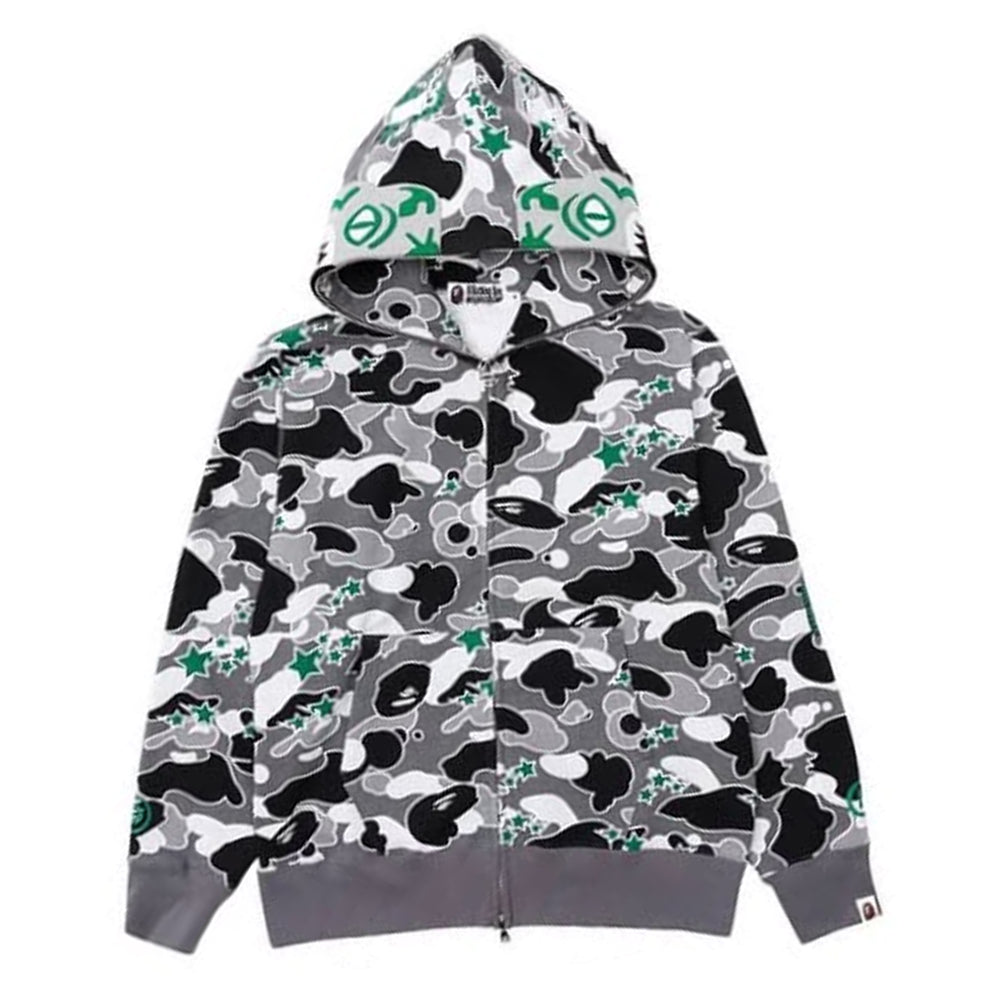 A BATHING APE BAPE x HIDDEN STA CAMO TIGER FULL ZIP HOODIE