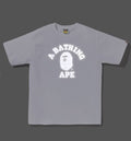 A BATHING APE REFLECTIVE ON COLLEGE TEE