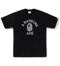 A BATHING APE REFLECTIVE ON COLLEGE TEE