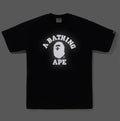 A BATHING APE REFLECTIVE ON COLLEGE TEE