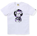 A BATHING APE Ladies' GLITCH WOODLAND CAMO BIG BABY MILO TEE