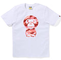 A BATHING APE Ladies' GLITCH WOODLAND CAMO BIG BABY MILO TEE