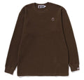A BATHING APE Ladies' APE HEAD ONE POINT WAFFLE L/S TEE