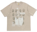 A BATHING APE SPRAY PRINT MULTI LOGO RELAXED FIT TEE