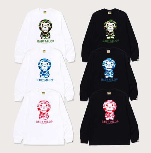 A BATHING APE ABC CAMO BABY MILO L/S TEE