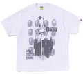 A BATHING APE SPRAY PRINT MULTI LOGO RELAXED FIT TEE