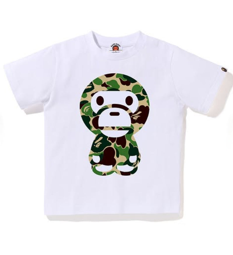 A BATHING APE BAPE KIDS ABC CAMO BIG BABY MILO TEE