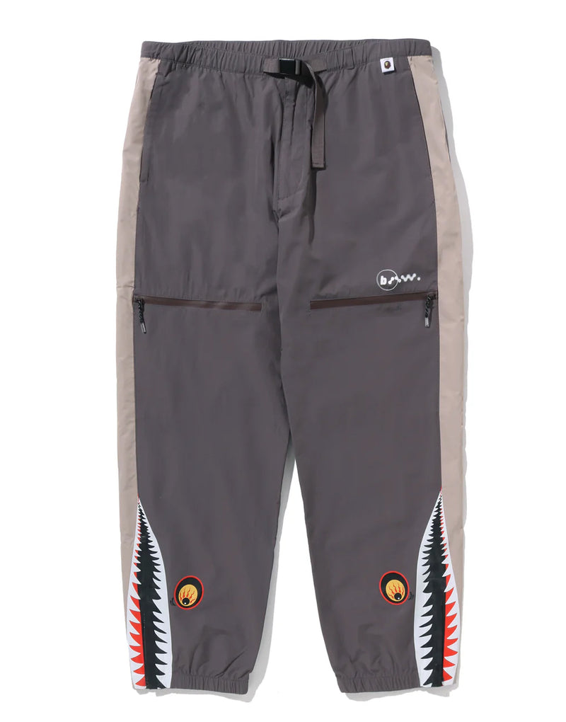 A BATHING APE BAPE BY KAZUKI KURAISHI  3-LAYER BELTED SHARK PANTS