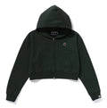 A BATHING APE Ladies' APE HEAD ONE POINT CROPPED ZIP HOODIE