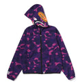 A BATHING APE Ladies' COLOR CAMO SHARK HOODIE JACKET