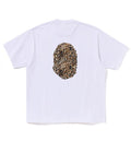 A BATHING APE WILD LEOPARD PATTERN APE HEAD RELAXED FIT TEE