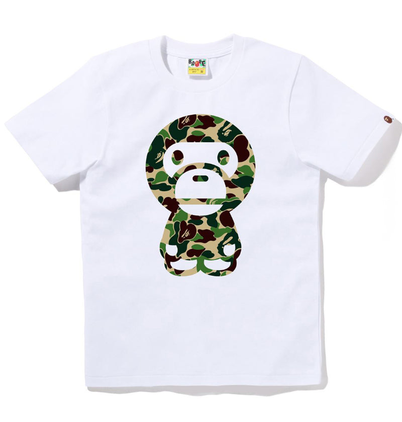 A BATHING APE Ladies' ABC CAMO BIG BABY MILO TEE
