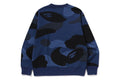 A BATHING APE MEGA COLOR CAMO BIG APE HEAD CREWNECK SWEAT SHIRT