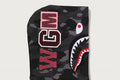 A BATHING APE Ladies' COLOR CAMO FUR SHARK CROPPED ZIP HOODIE