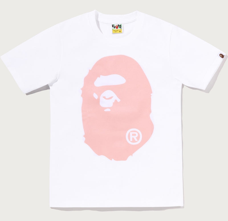 A BATHING APE Ladies' COLOR BOA BIG APE HEAD TEE