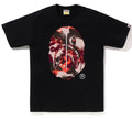 A BATHING APE MAP CAMO APE HEAD SHARK TEE