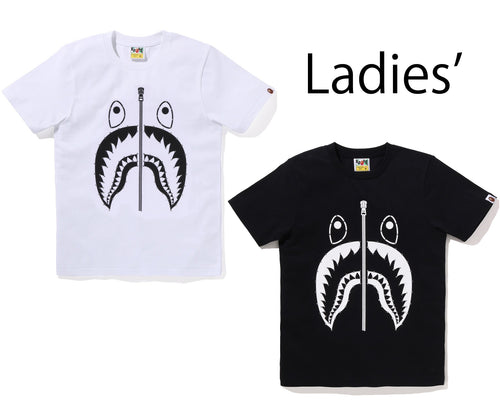 A BATHING APE Ladies' CRYSTAL STONE SHARK TEE