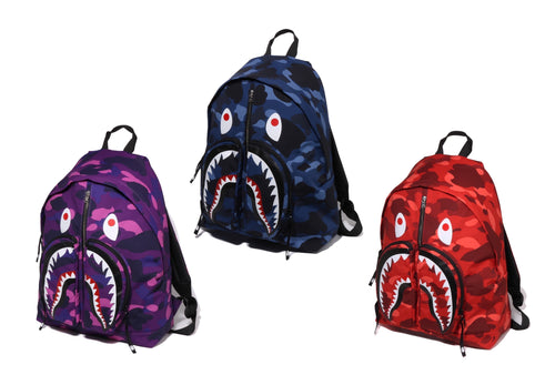 A BATHING APE COLOR CAMO SHARK DAYPACK