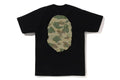 A BATHING APE LAYERED LINE CAMO BIG APE HEAD TEE