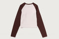 A BATHING APE Ladies' BABY MILO RAGLAN CROPPED L/S TEE