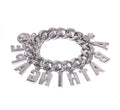 A BATHING APE LINE CAMO DEBOSSED A BATHING APE CHAIN BRACELET W/ RHINESTONE