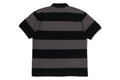 A BATHING APE MILO ONE POINT STRIPE RELAXED FIT POLO