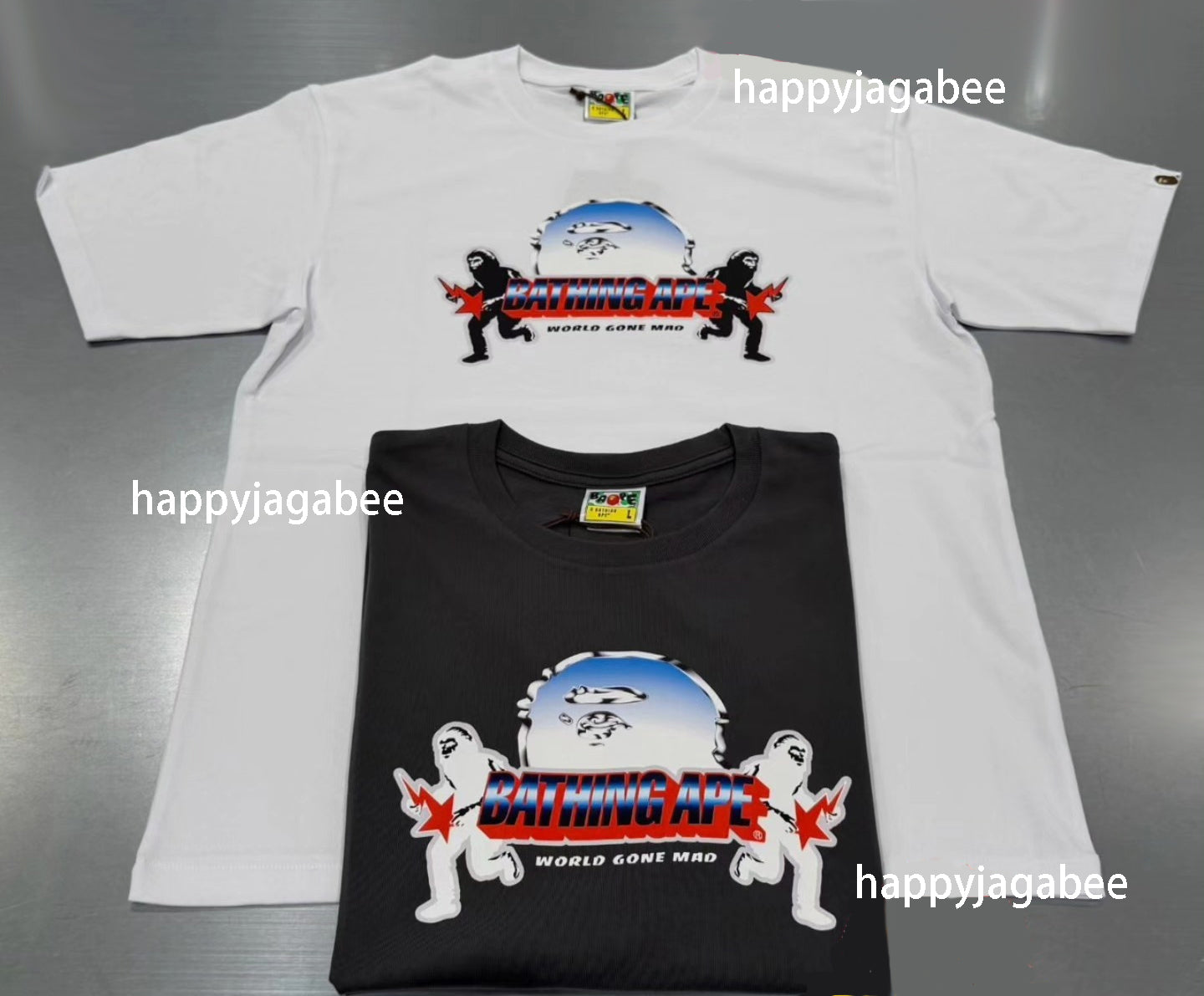 A BATHING APE METAL APE HEAD TEE – happyjagabee store