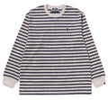 A BATHING APE SOLID CAMO ONE POINT RELAXED FIT STRIPE L/S TEE
