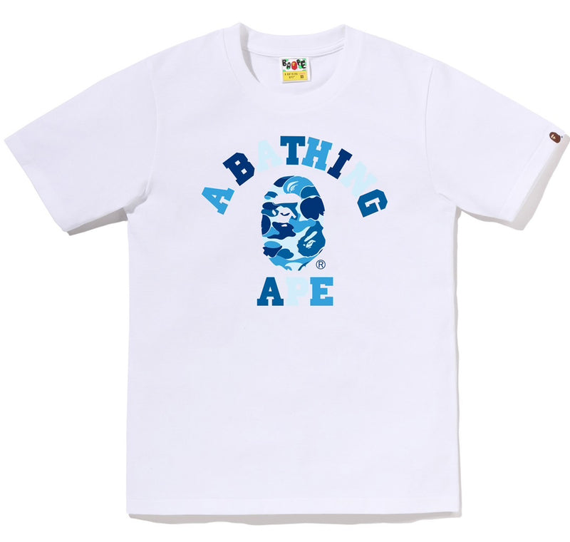 A BATHING APE Ladies' ABC CAMO COLLEGE TEE