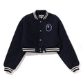 A BATHING APE Ladies' A BATHING APE CROPPED VARSITY JACKET