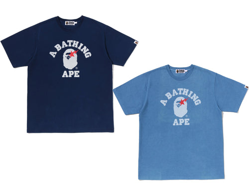A BATHING APE JAPAN DENIM COLLECTION COLLEGE INDIGO TEE
