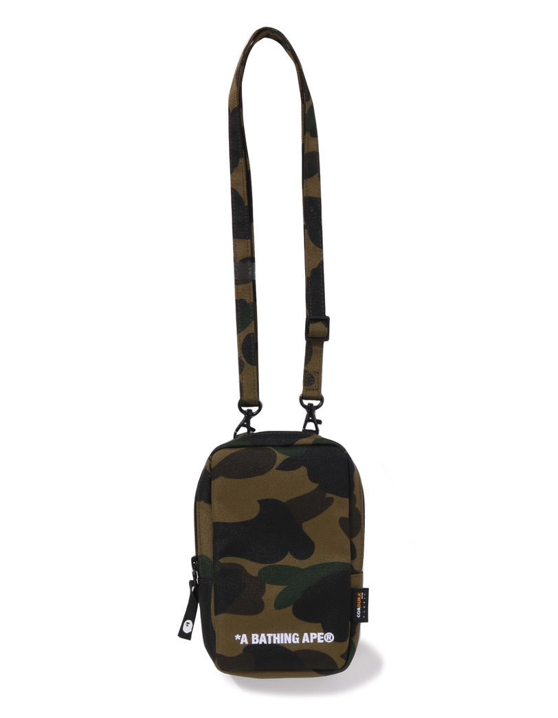A BATHING APE 1ST CAMO CORDURA PHONE SHOULDER BAG