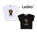 A BATHING APE Ladies' BABY LISA CRYSTAL STONE CROPPED TEE