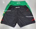 A BATHING APE APE FLAME MONOGRAM JACQUARD RELAXED FIT FOOTBALL SHORTS