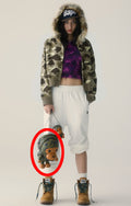 A BATHING APE Ladies' 1ST CAMO BABY MILO PU SHOULDER BAG