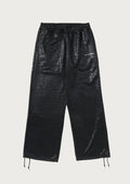 A BATHING APE CROC PATTERN LOGO RELAXED FIT SWEAT PANTS