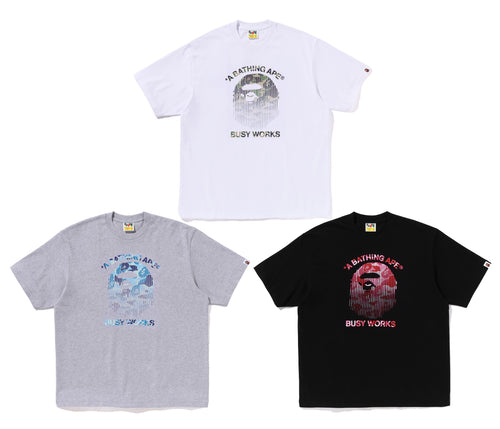 A BATHING APE ABC CAMO FADE APE HEAD RELAXED FIT TEE