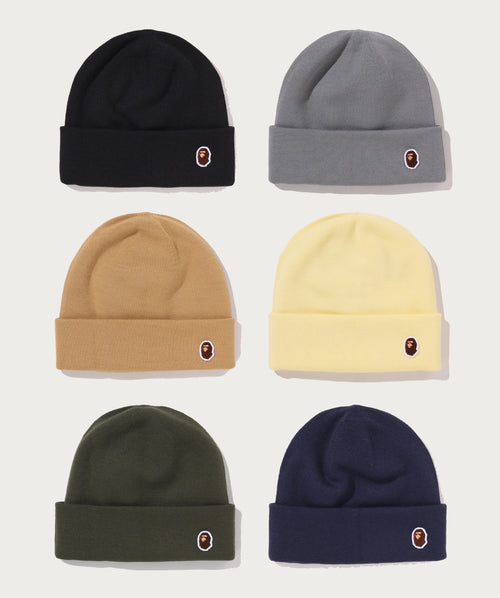 A BATHING APE APE HEAD ONE POINT KNIT CAP