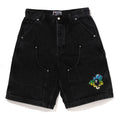A BATHING APE PATCH 2 TONE WASHED WORK SHORTS