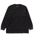 A BATHING APE SOLID CAMO ONE POINT RELAXED FIT STRIPE L/S TEE