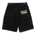 A BATHING APE PATCH 2 TONE WASHED WORK SHORTS