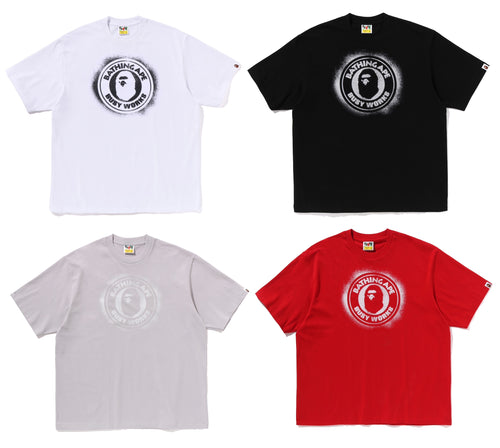 A BATHING APE SPRAY PRINT BUSY WORKS RELAXED FIT TEE