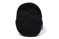 A BATHING APE APE HEAD FAUX FUR MINI SHOULDER BAG
