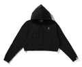 A BATHING APE Ladies' APE HEAD ONE POINT CROPPED PULLOVER HOODIE