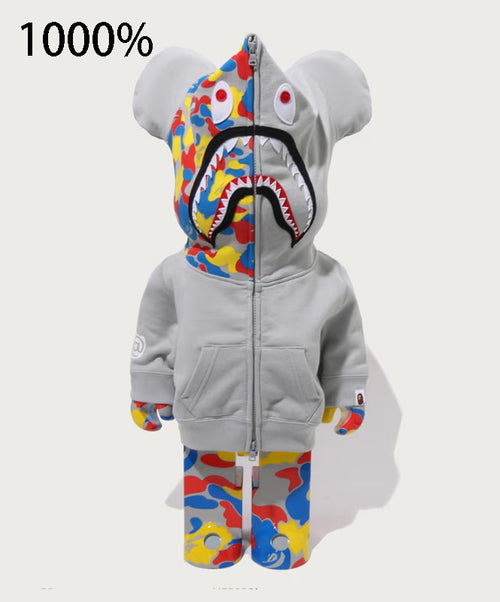 A BATHING APE BAPE x MEDICOM TOY 30TH ANNIV. SHARK HOODIE BE@RBRICK