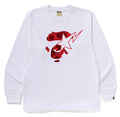 A BATHING APE COLOR CAMO APE FACE STA L/S TEE