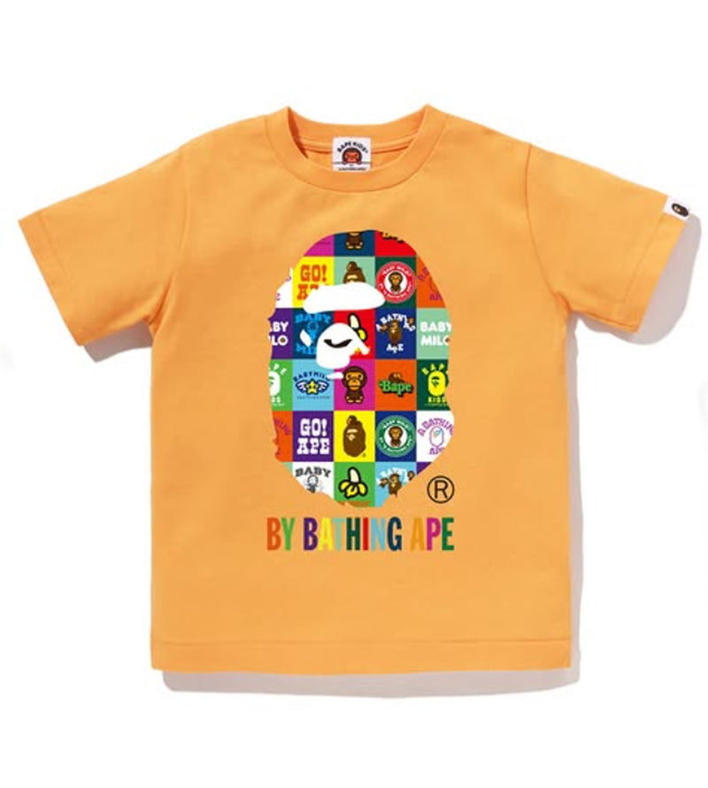 A BATHING APE BAPE KIDS BABY MILO PATCHWORK BY BATHING APE TEE