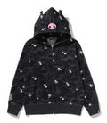 A BATHING APE BAPE x SANRIO CHARACTERS KUROMI CAMO FULL ZIP HOODIE - happyjagabee store