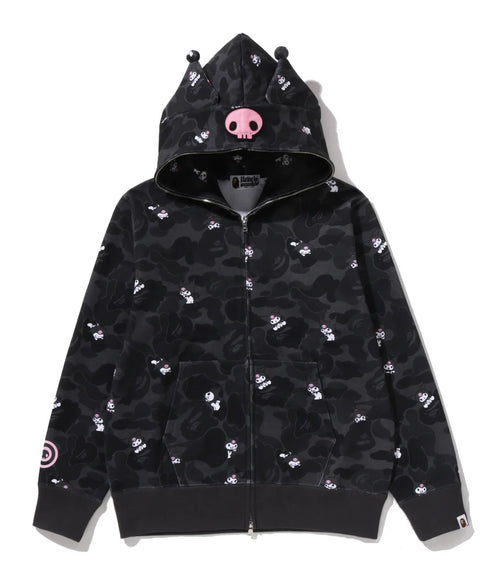 A BATHING APE BAPE x SANRIO CHARACTERS KUROMI CAMO FULL ZIP HOODIE - happyjagabee store